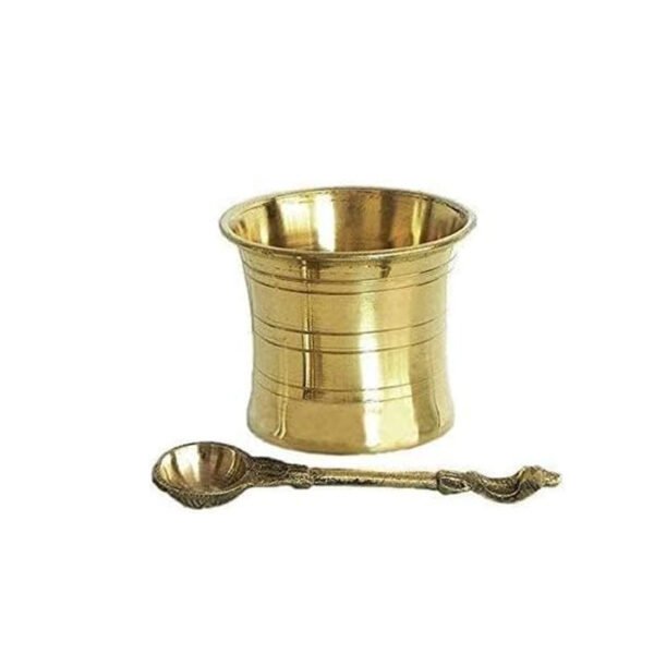 Panch Patra/Lota with Achmani/Palli (Spoon) Pooja Utensils Item