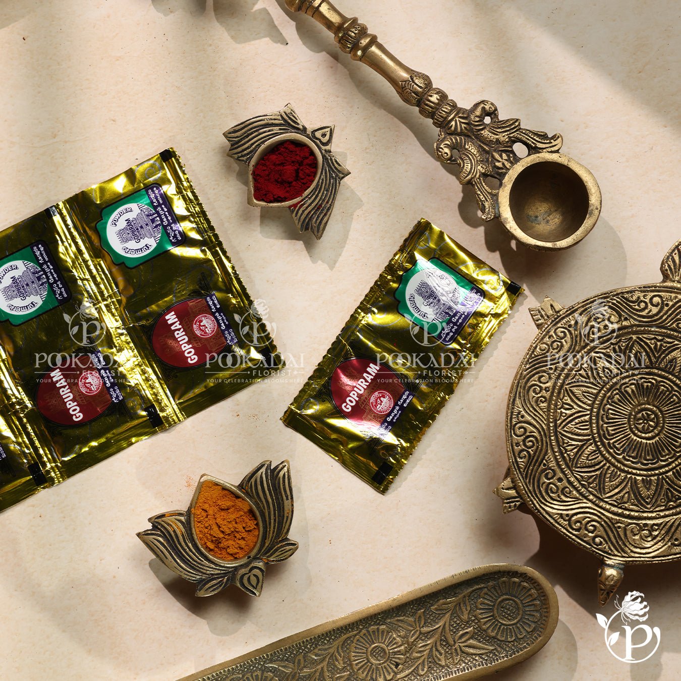 107.jpg Gopuram - Haldi & Kumkum Combi Pack Thamboolam | Gift Pack | Thamboolam Set - Image 1