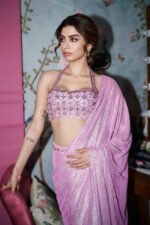 Khushi Kapoor in Pink Mystic Saree Set - Image 2