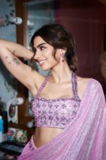 Khushi Kapoor in Pink Mystic Saree Set - Image 4