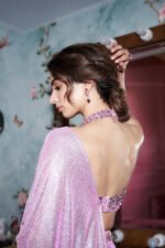 Khushi Kapoor in Pink Mystic Saree Set - Image 5