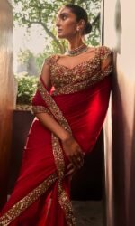 Red Saree Set - Image 3