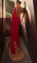 Red Saree Set - Image 4