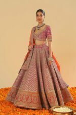 Anahira - Rani Hotpink Blouse With Lehenga And Dupatta - Image 5