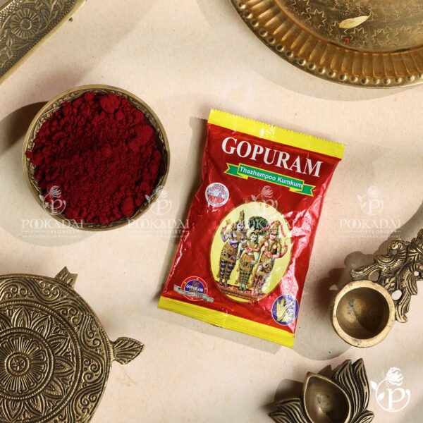 Gopuram Thalampoo Kumkum | Sugandhit Kumkum | Kunkuma Pouch