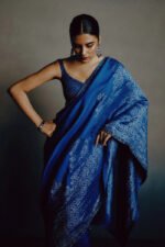 Azure-Teal Heritage Saree - Image 2