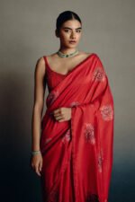 Ruby Rouge Banarasi Saree - Image 2