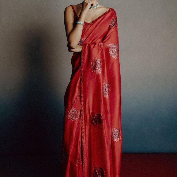 Ruby Rouge Banarasi Saree