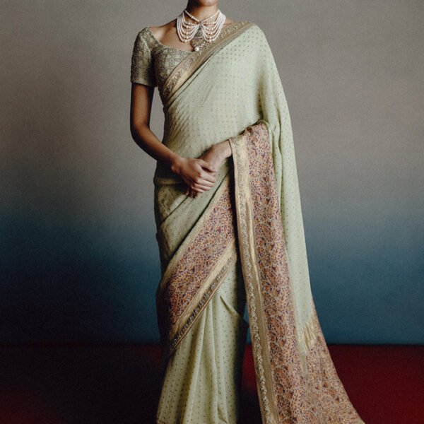 Pistachio Eden Saree