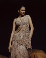 Dewdrop Mirage Drape Saree - Image 2