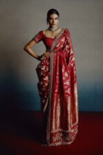 Red Epiphany Bridal Saree - Image 3