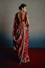 Red Epiphany Bridal Saree - Image 4