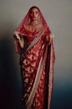 Red Epiphany Bridal Saree - Image 5