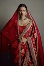 Red Epiphany Bridal Saree - Image 2