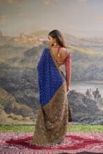 Neelpari Dabka Silk Saree Set - Image 3