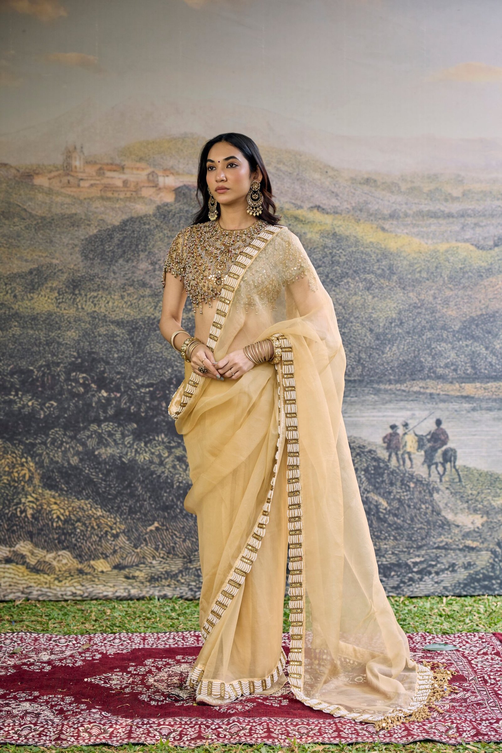 IT_27471.jpg Kahani Jadau Organza Saree Set - Image 1