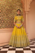 Uzma - Heirloom Mustard Lehenga With Blouse And Dupatta