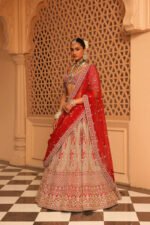 Naazreen - Red Lehenga With Blouse And Dupatta - Image 4