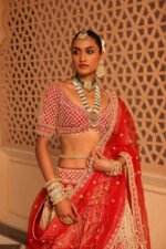 Naazreen - Red Lehenga With Blouse And Dupatta - Image 2