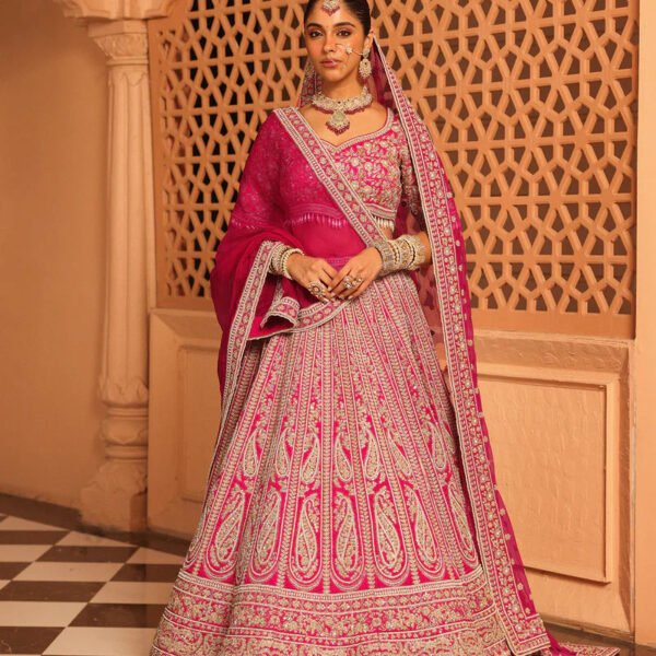 Inaya - Rani Hotpink Lehenga With Blouse And Dupatta