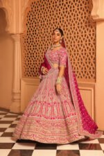 Inaya - Rani Hotpink Lehenga With Blouse And Dupatta - Image 3
