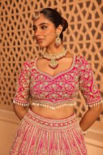 Inaya - Rani Hotpink Lehenga With Blouse And Dupatta - Image 2
