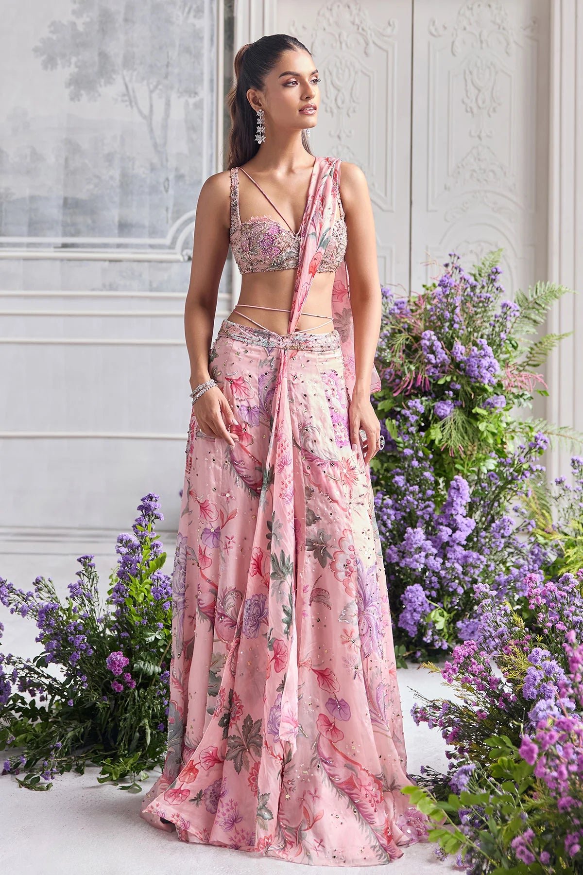 amani1_1800x1800_f69f398d-3a60-4ddd-8c39-3a672f3182df.jpg Amani Pre-Draped Lehenga Saree - Image 1