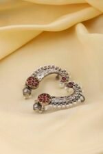 Dark Pink Stone Earrings