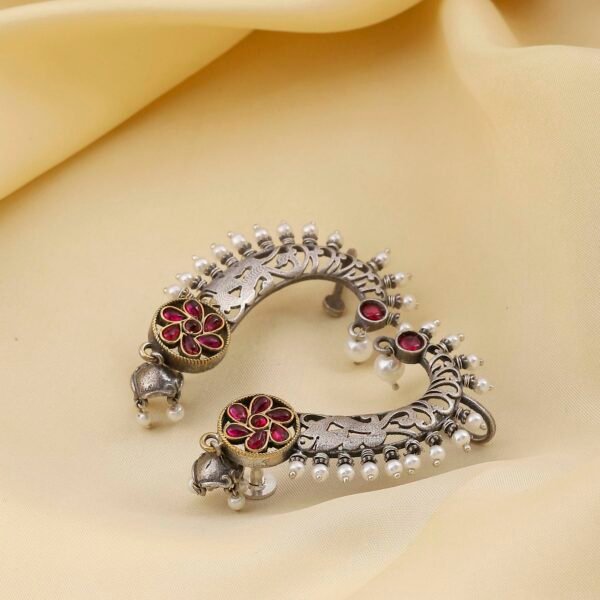 Dark Pink Stone Earrings