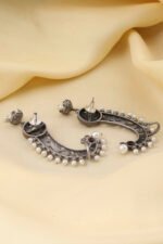 Dark Pink Stone Earrings - Image 3