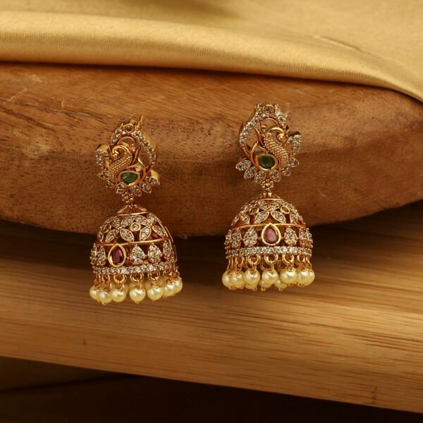Multicolor Brass Jhumka