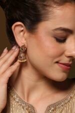 Multicolor Brass Jhumka - Image 2