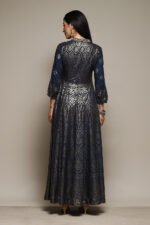 Navy LIVA Straight Printed Dress - Image 5
