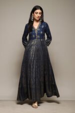 Navy LIVA Straight Printed Dress - Image 6