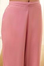 Dull Pink Embroidered Straight Suit Set - Image 3
