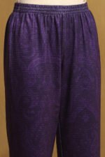 Purple Polyester Blend Straight Kurta Pants Set - Image 3